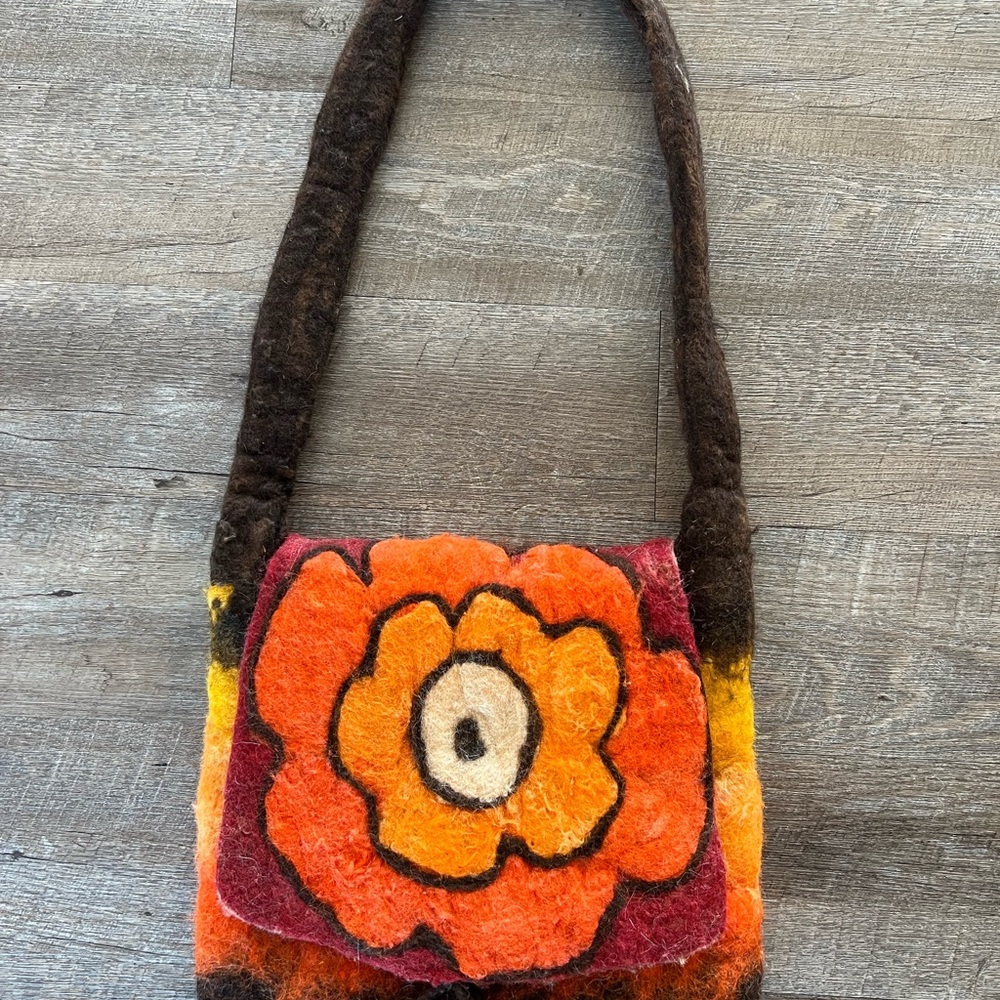 Felted pocketbook Crossbody Bag